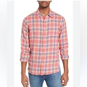Men's Plaid Shirt - Red and Blue